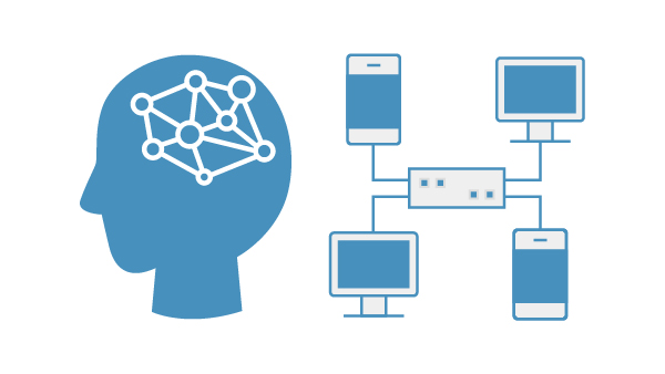 Visual Basic、HTML、CSS、JavaScriptなど幅広い開発技術と知識を持ち、パソコン機器や周辺機器の設置・保守も対応可能な開発環境のイメージ